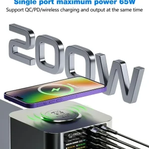 MECHANIC X-POWER MAX 10Ports Desktop Superfast Charger 200W (PDx5 , QCx5)
